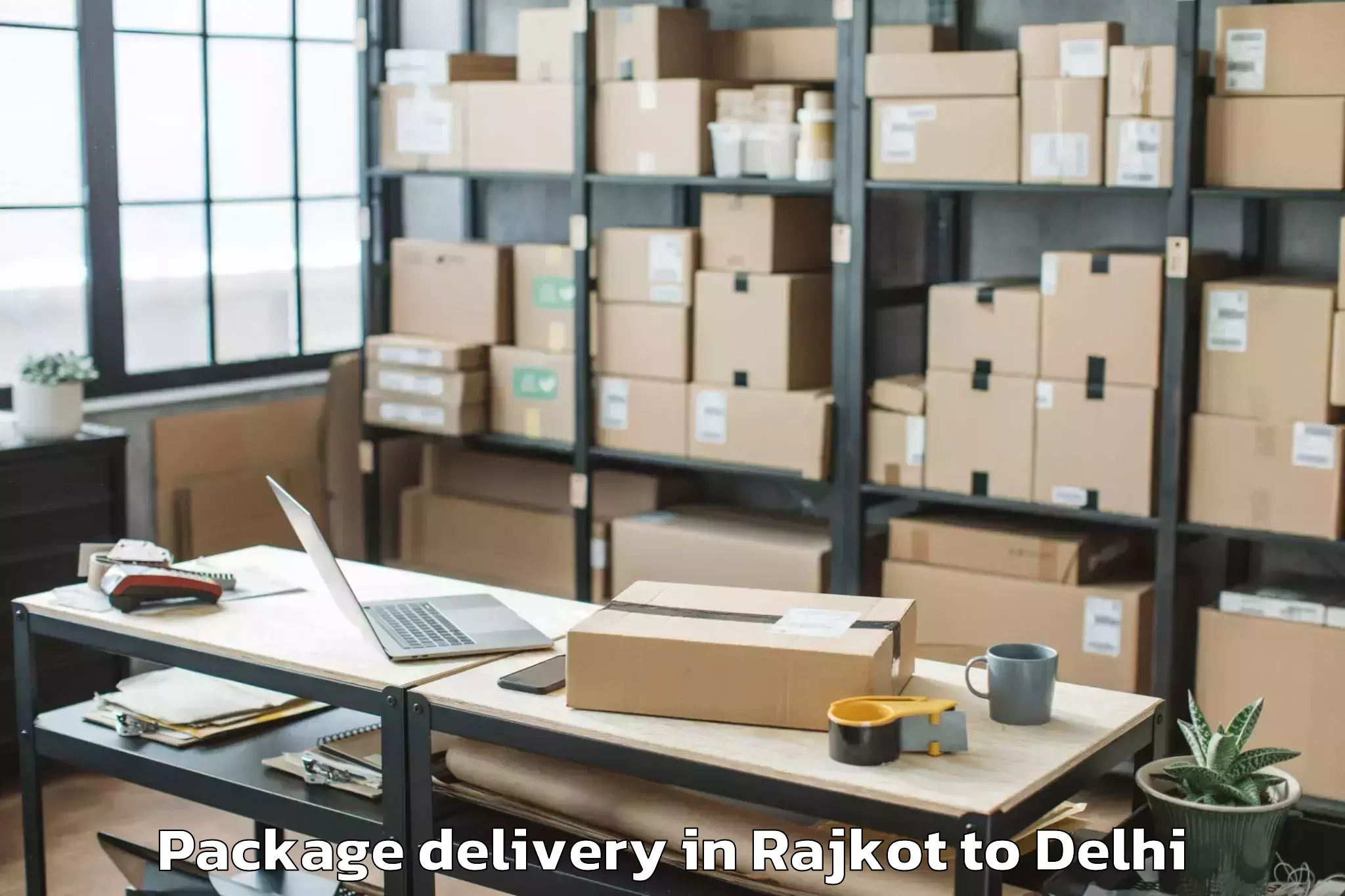 Book Your Rajkot to Palam Package Delivery Today